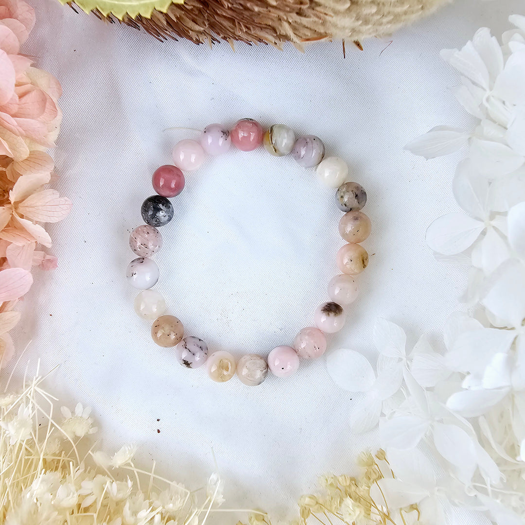 Pink Opal Bracelet - 8mm