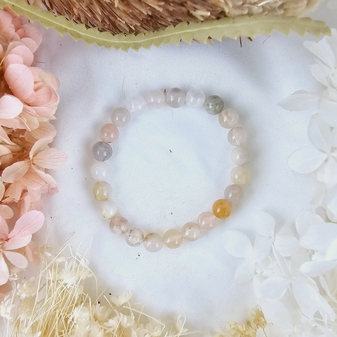 Cherry Blossom Agate Bracelet - 8mm #2