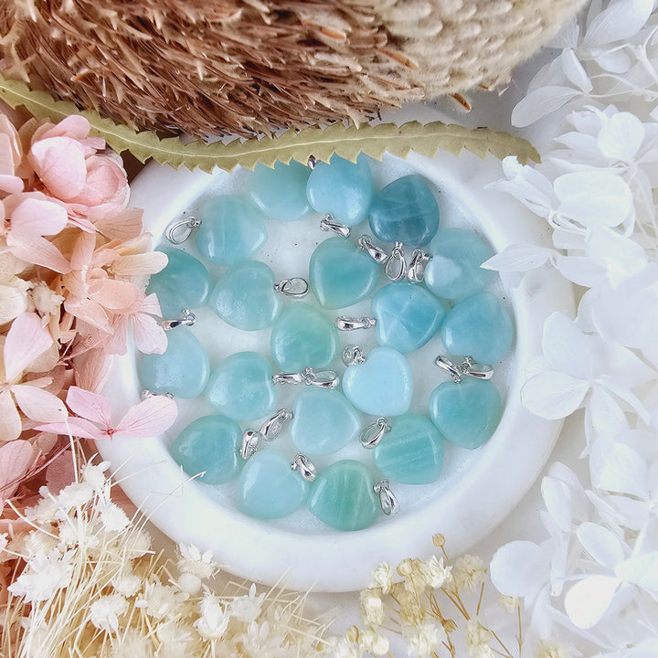 Amazonite Heart Pendant