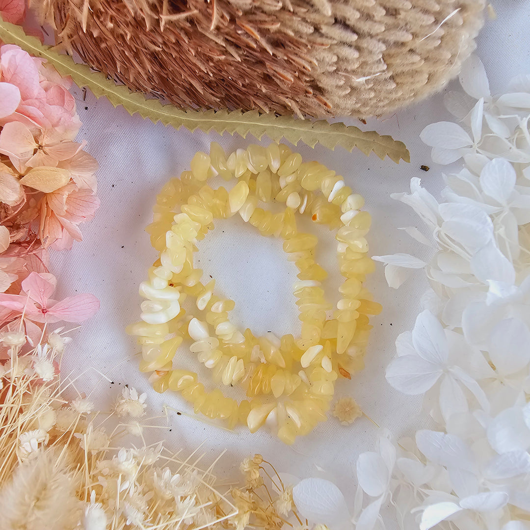 Orange Calcite Bracelet - Chip