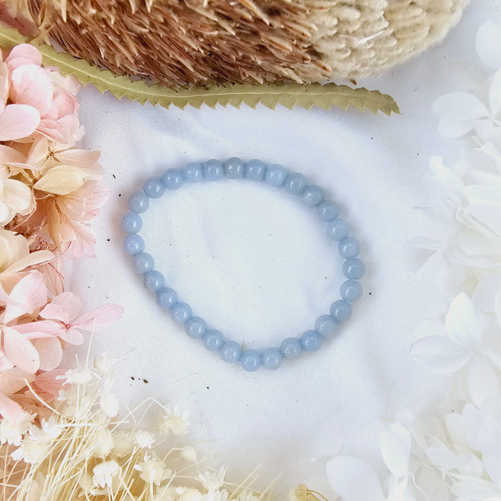 Angelite Bracelet - 6mm #2