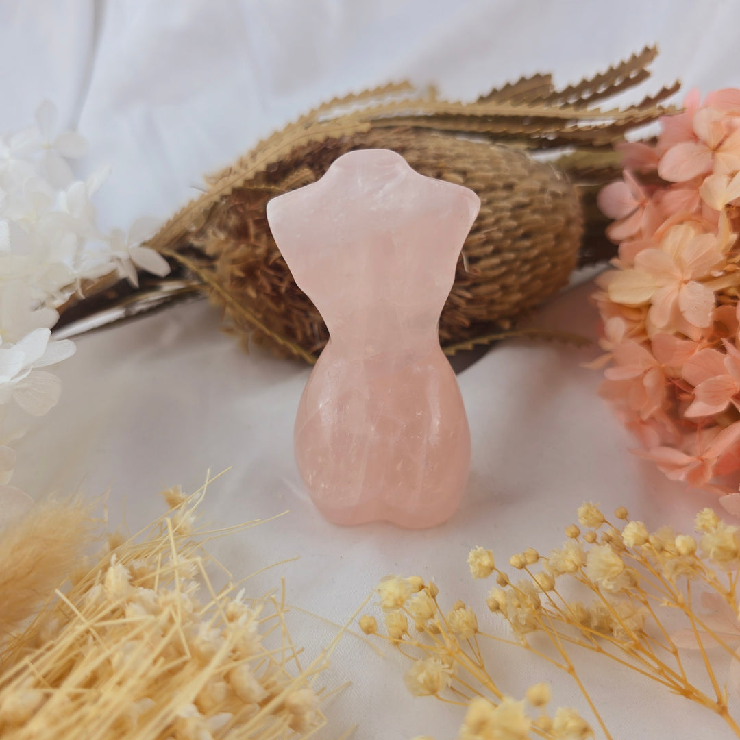 Rose Quartz Goddess Statue