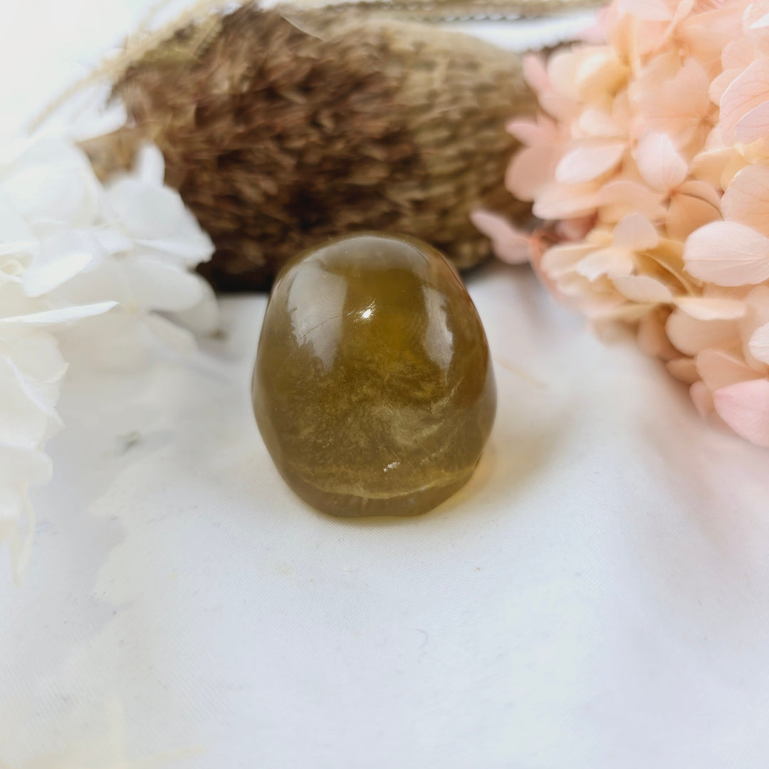 Yellow Fluorite Skull
