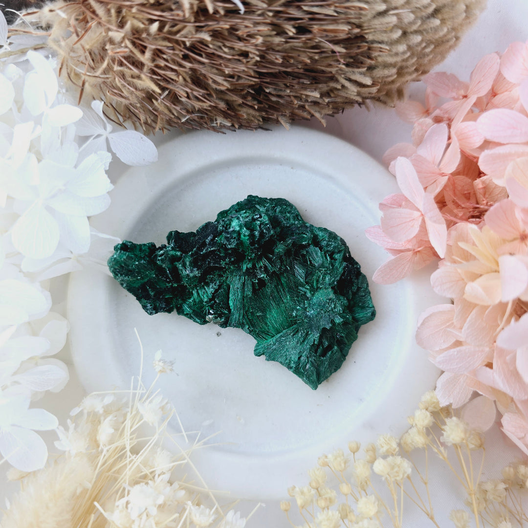 Malachite Fibrous Specimen