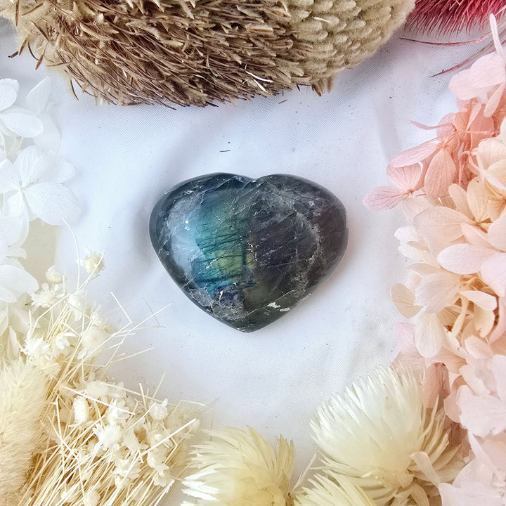 Labradorite Heart
