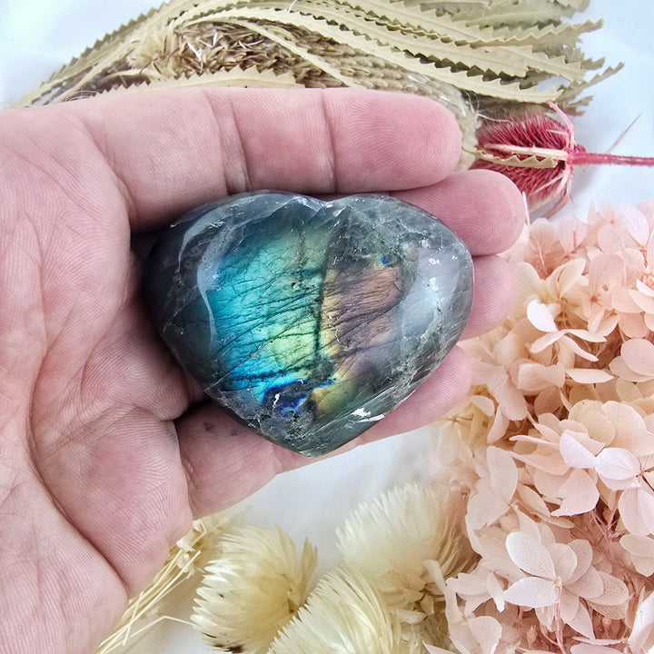 Labradorite Heart