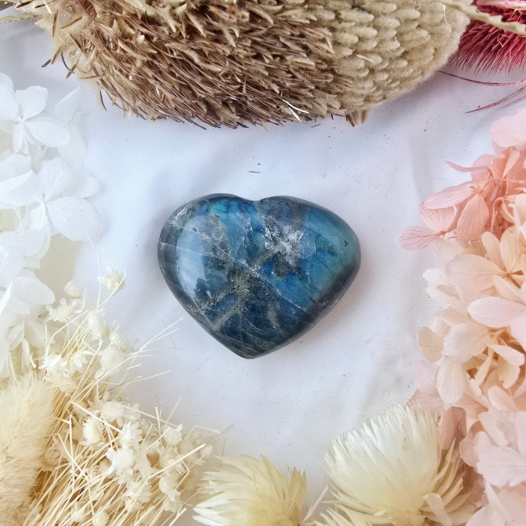 Labradorite Heart