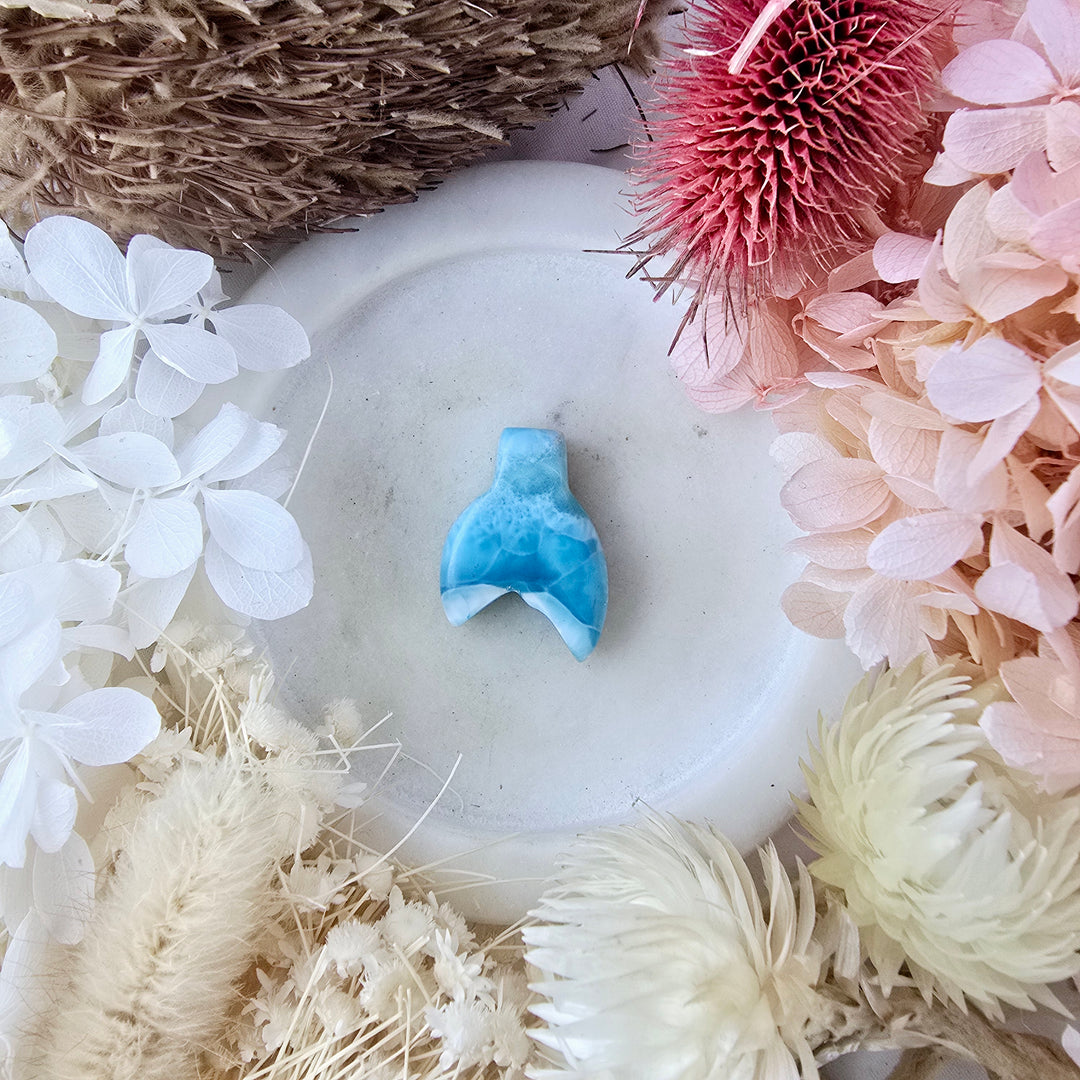 Larimar Mermaid Tail Pendant