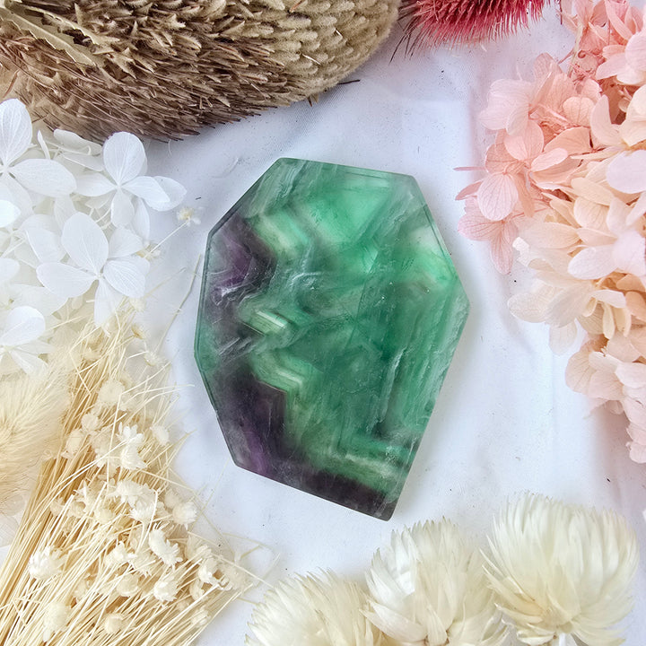 Rainbow Fluorite Slice
