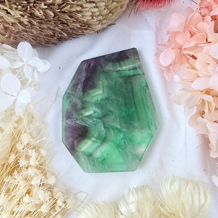 Rainbow Fluorite Slice