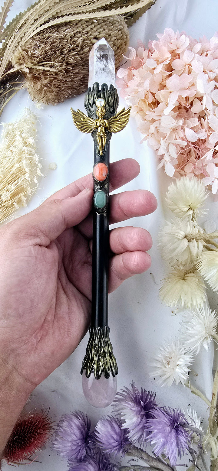 Clear Quartz Angel Wand