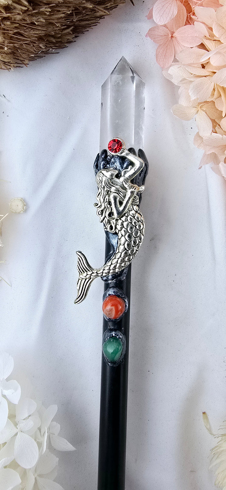 Clear Quartz Mermaid Wand