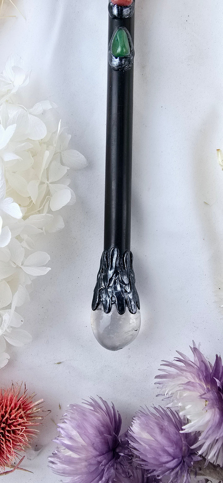 Clear Quartz Dragon Wand