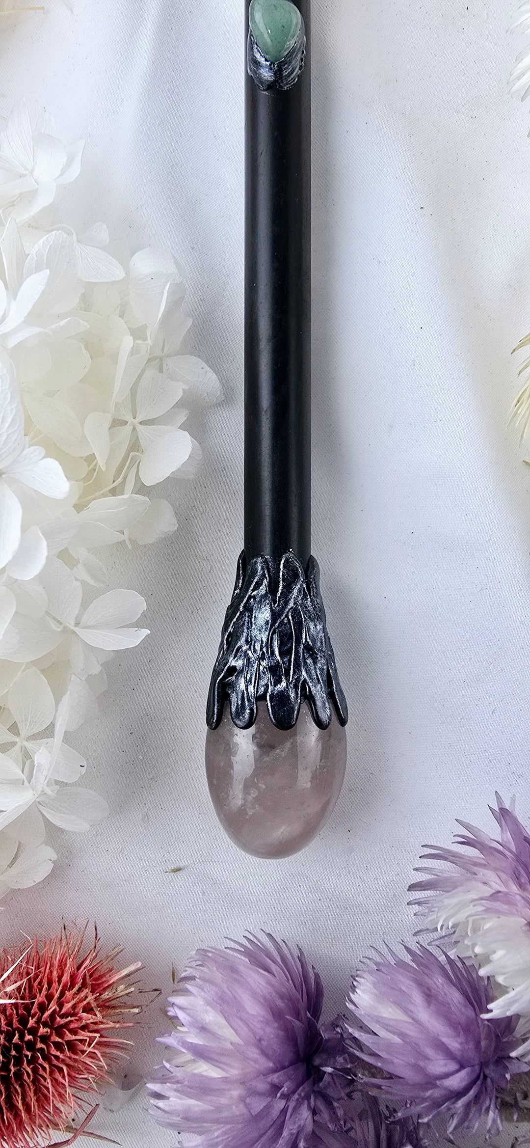 Clear Quartz Moon Wand