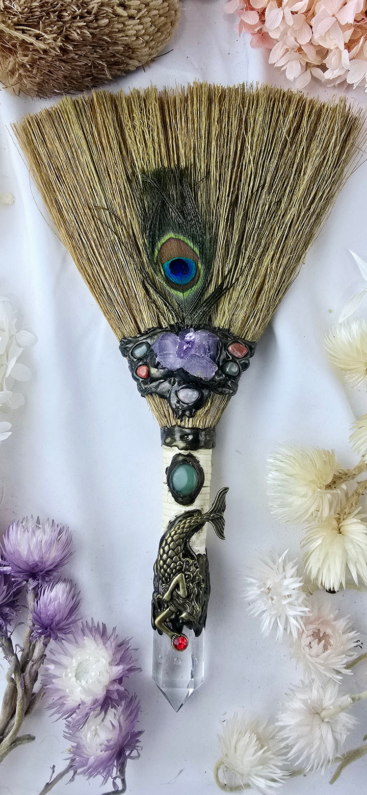 Clear Quartz Mermaid Besom