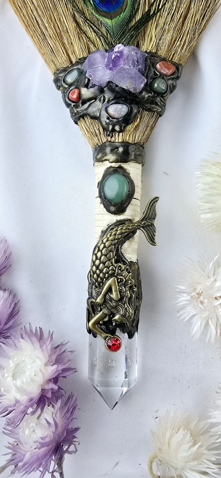 Clear Quartz Mermaid Besom