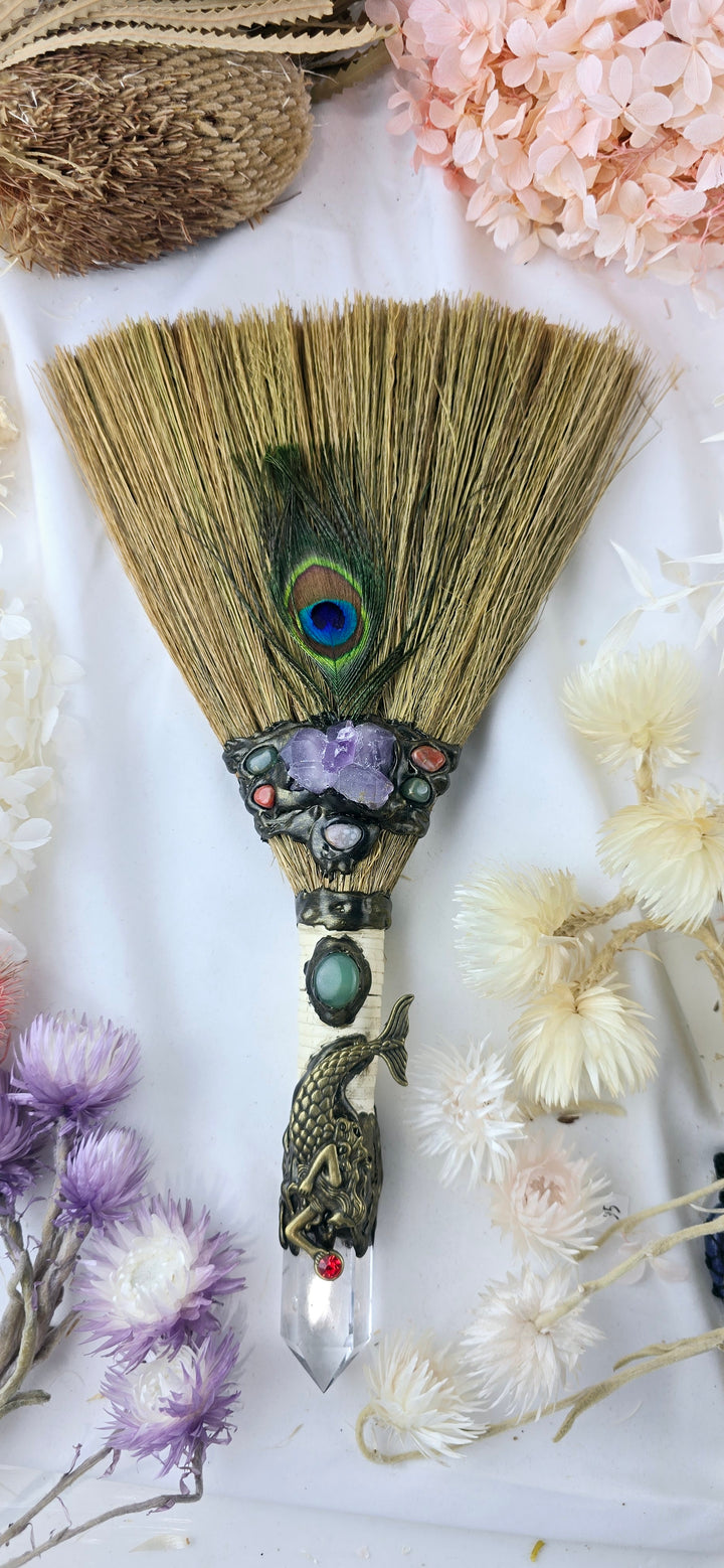 Clear Quartz Mermaid Besom