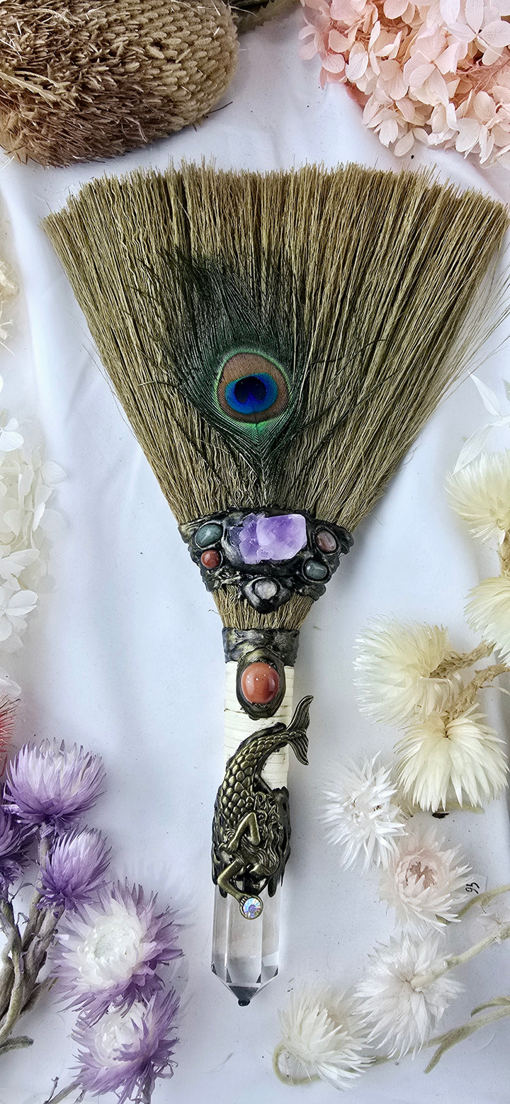Clear Quartz Mermaid Besom