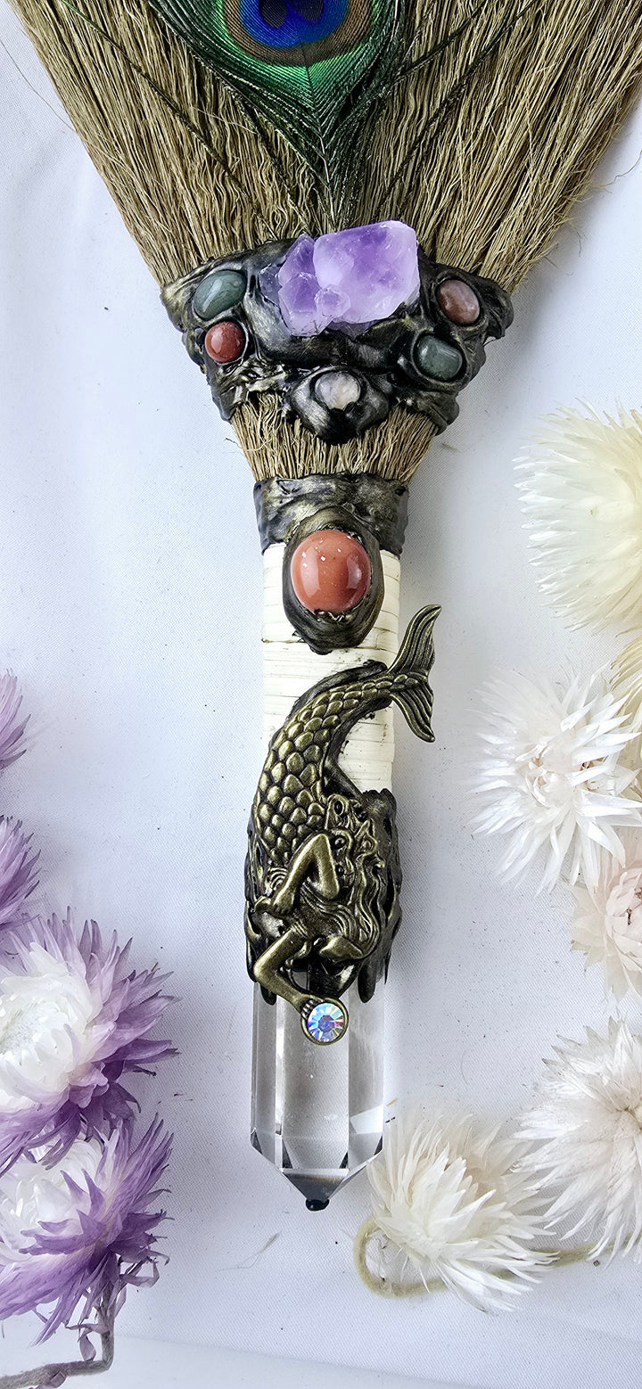 Clear Quartz Mermaid Besom