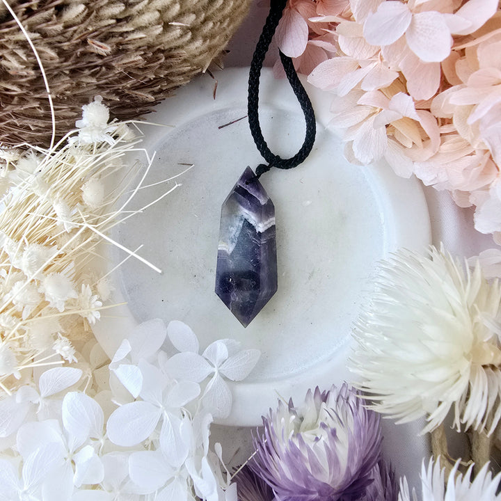 Amethyst Double Terminator Pendant