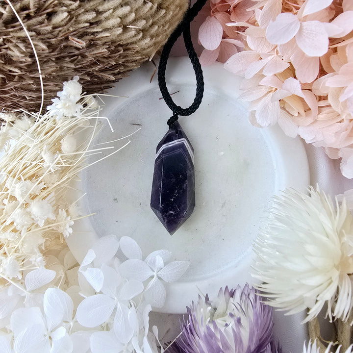 Amethyst Double Terminator Pendant