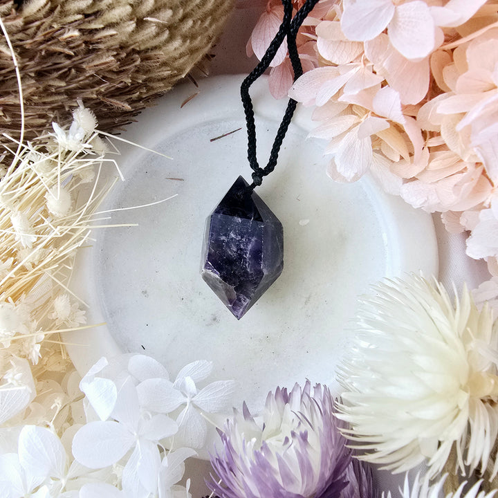 Amethyst Double Terminator Pendant