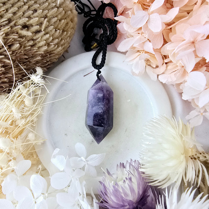Amethyst Double Terminator Pendant