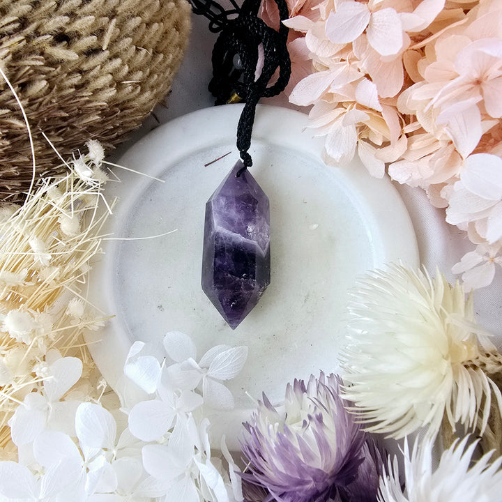 Amethyst Double Terminator Pendant