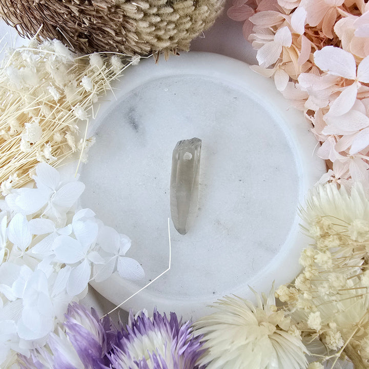 Lemurian Smoky Quartz Laser Pendant