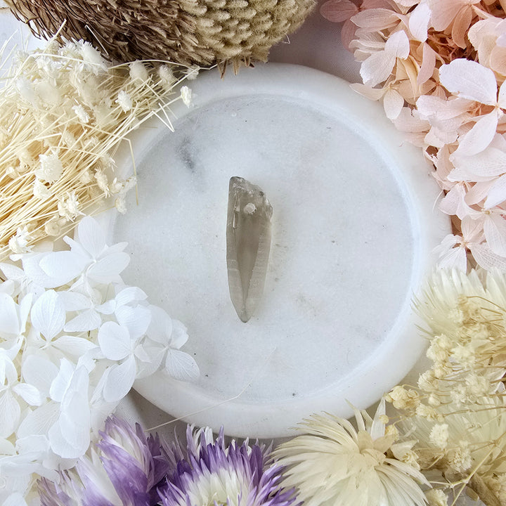 Lemurian Smoky Quartz Laser Pendant