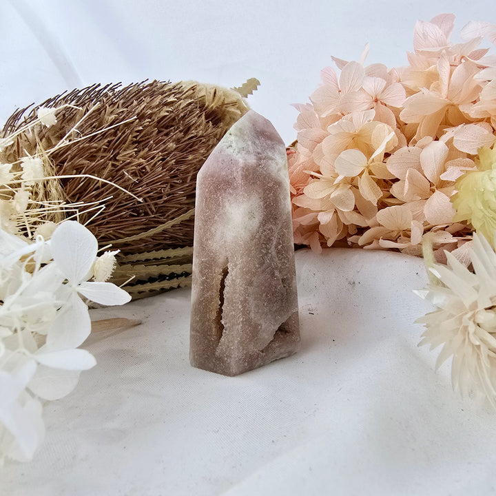 Pink Amethyst Druzy Tower
