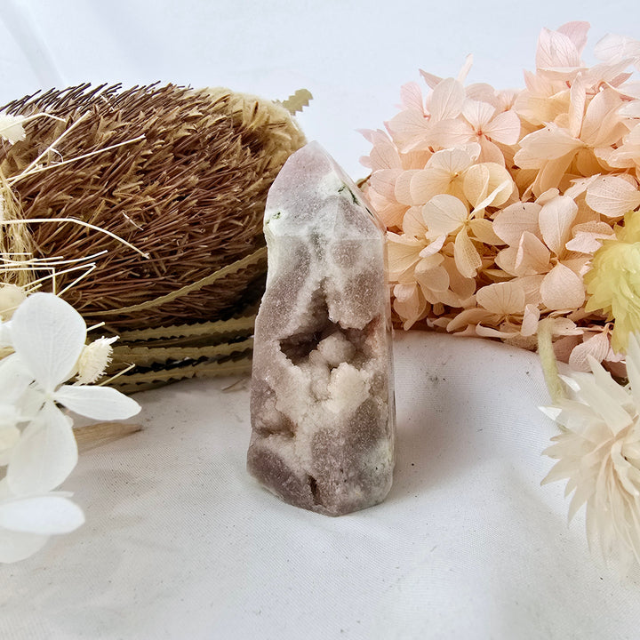 Pink Amethyst Druzy Tower