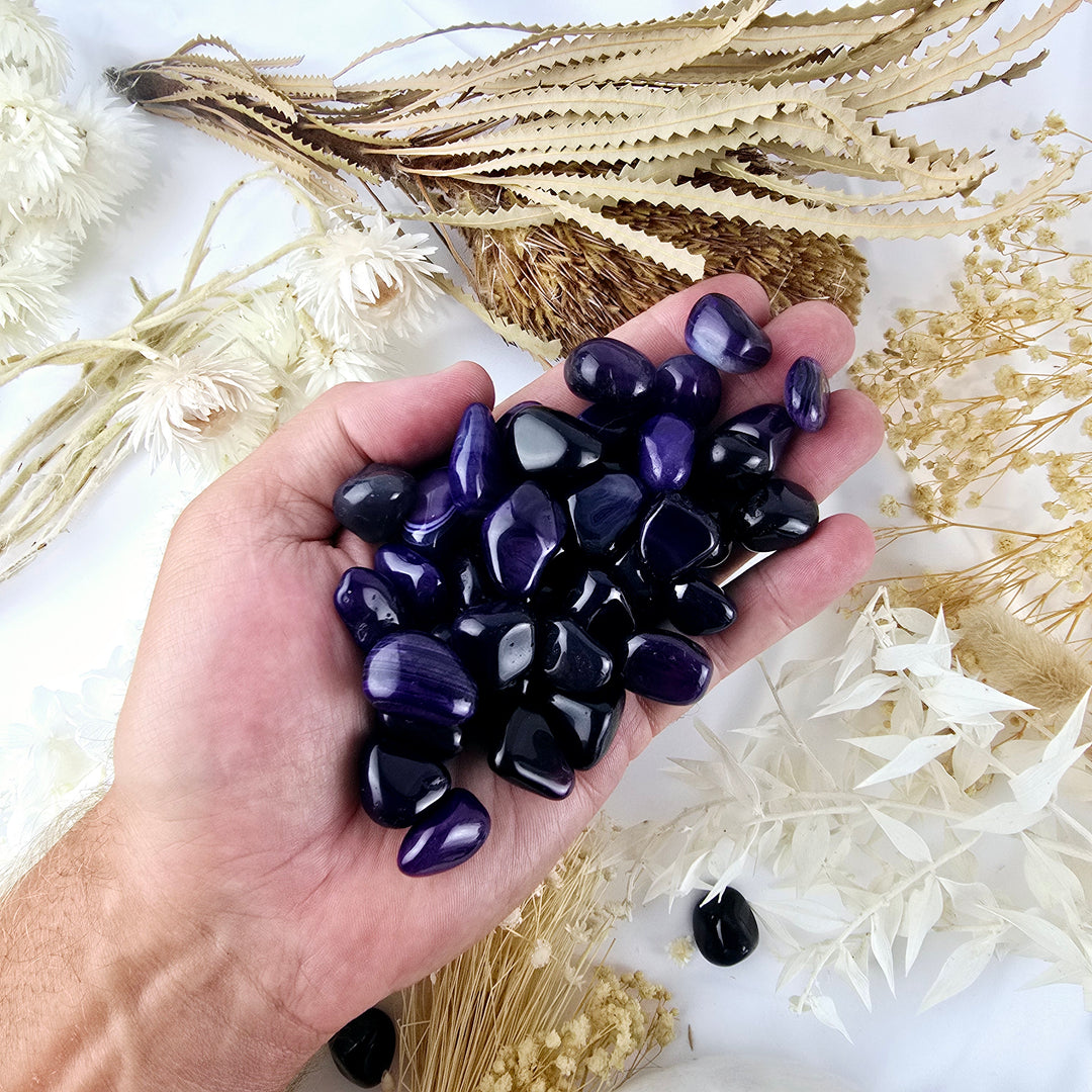 Purple Agate Small Tumbled Stone