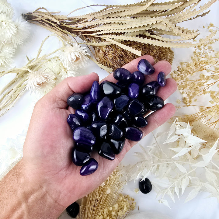 Purple Agate Small Tumbled Stone