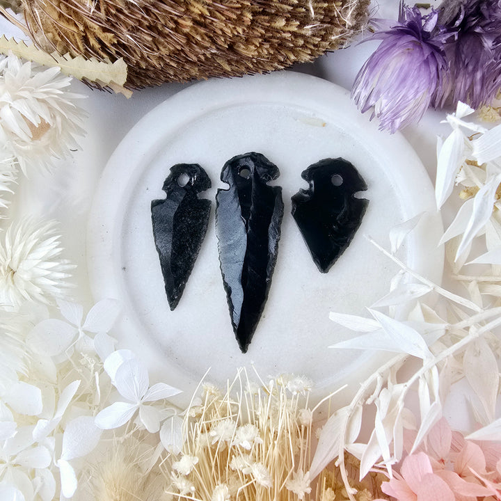 Black Obsidian Arrowhead Pendant