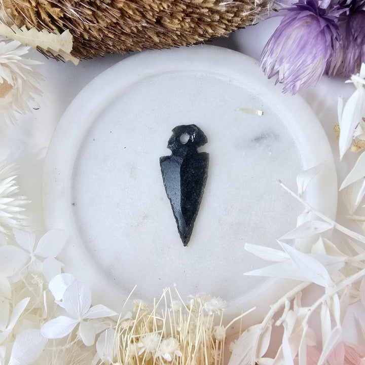 Black Obsidian Arrowhead Pendant