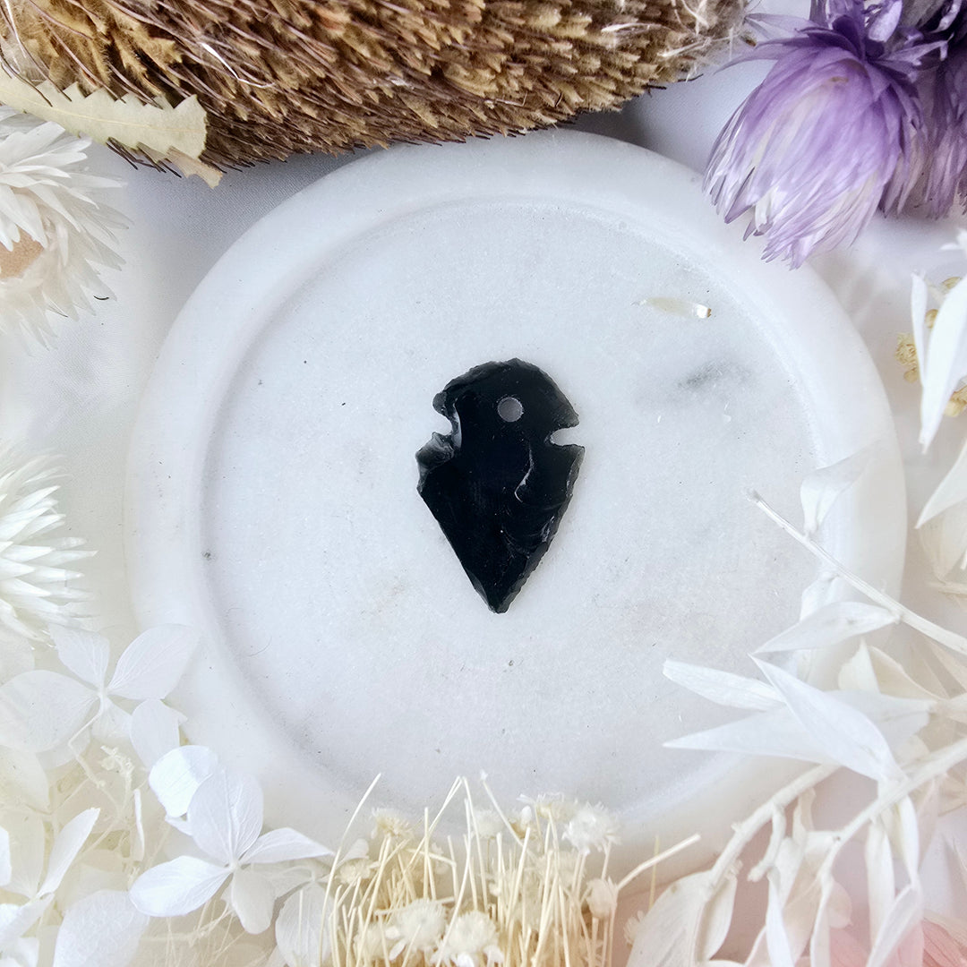 Black Obsidian Arrowhead Pendant