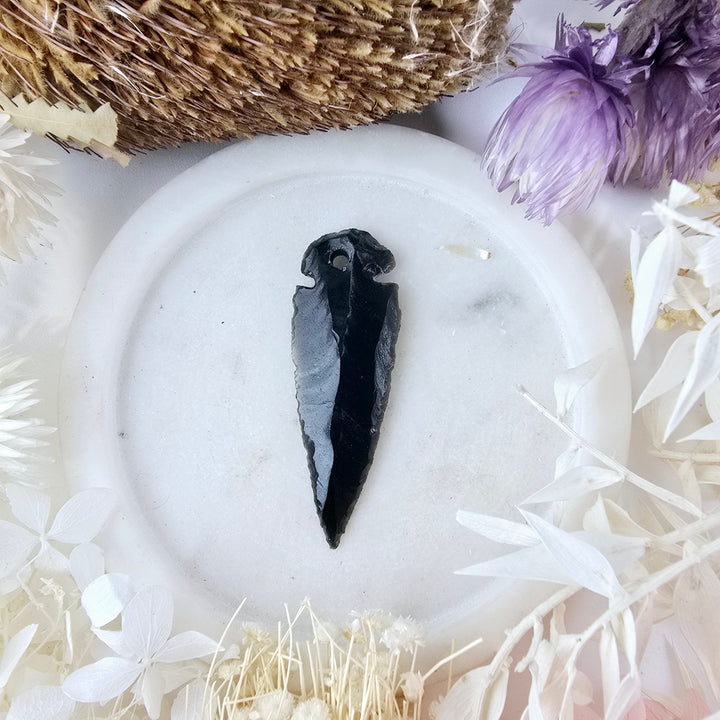 Black Obsidian Arrowhead Pendant