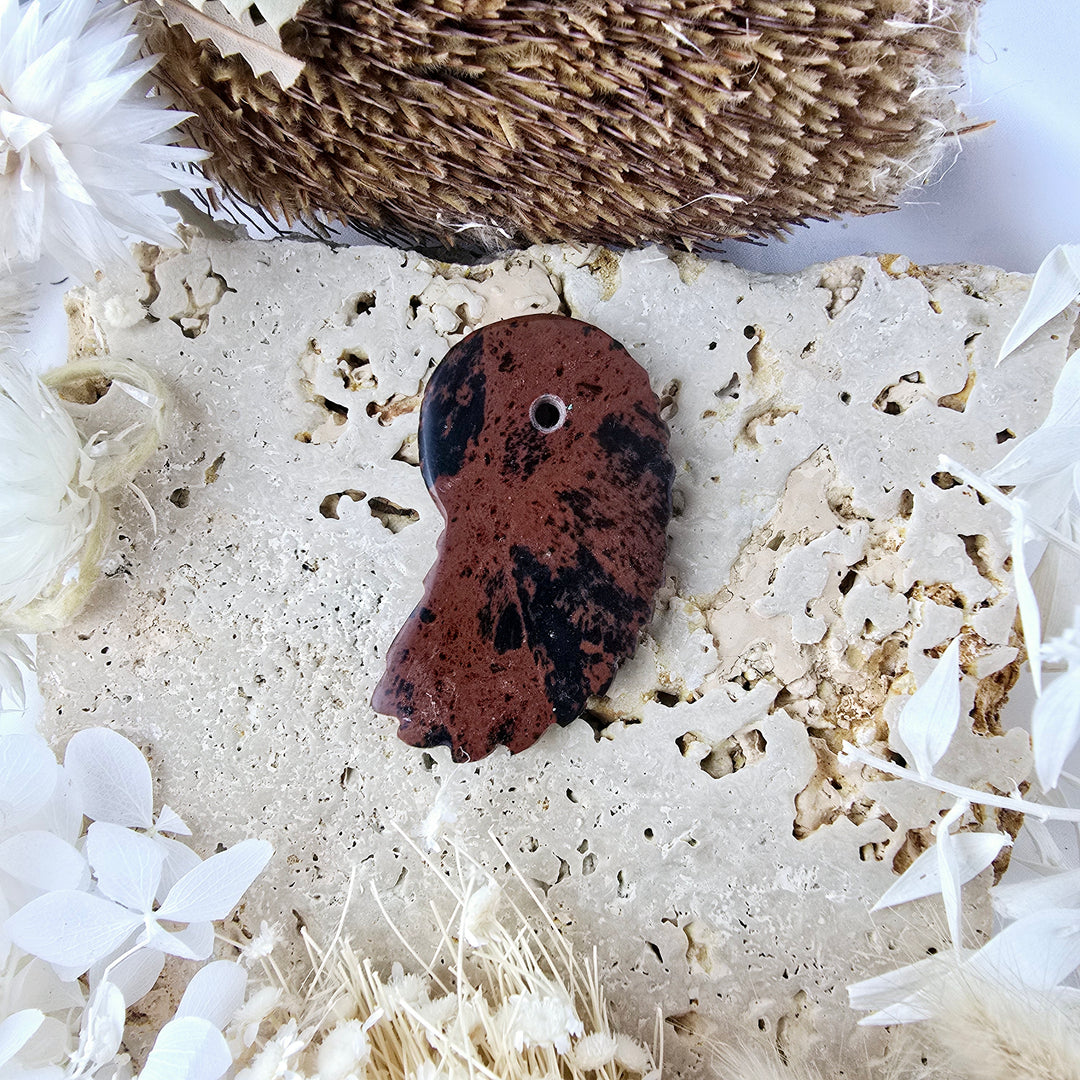 Mahogany Obsidian Eagle Pendant