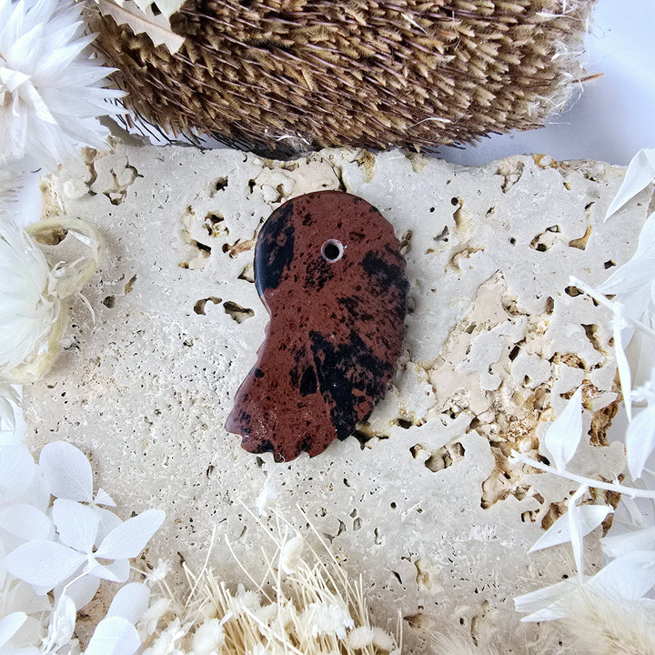 Mahogany Obsidian Eagle Pendant