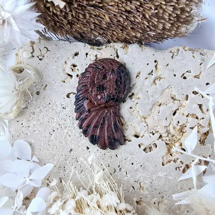 Mahogany Obsidian Eagle Pendant