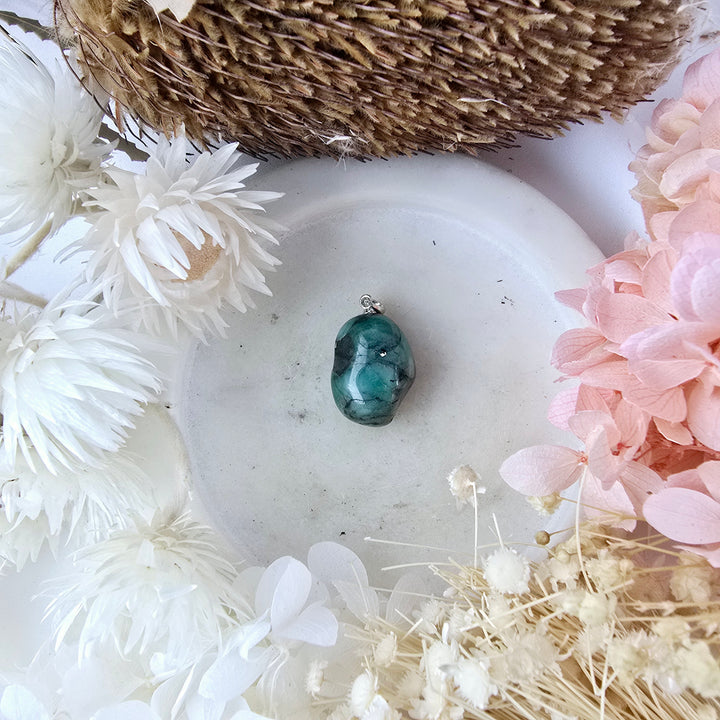 Emerald Tumbled Pendant