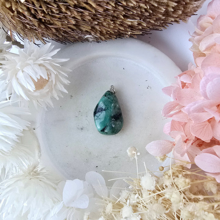 Emerald Tumbled Pendant