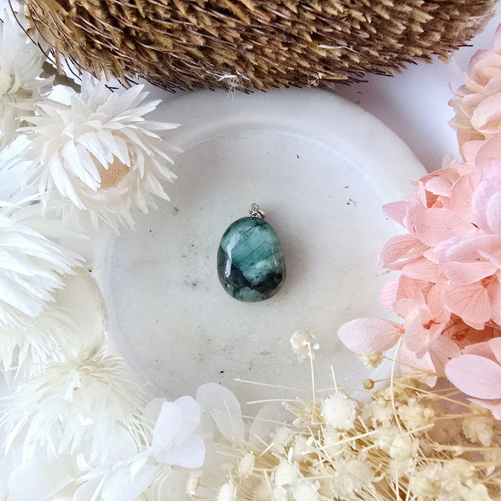 Emerald Tumbled Pendant