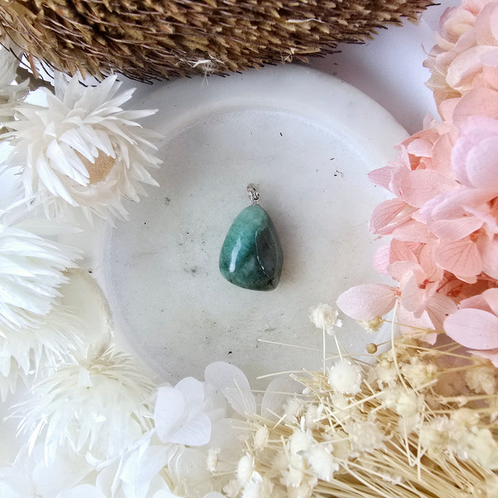 Emerald Tumbled Pendant