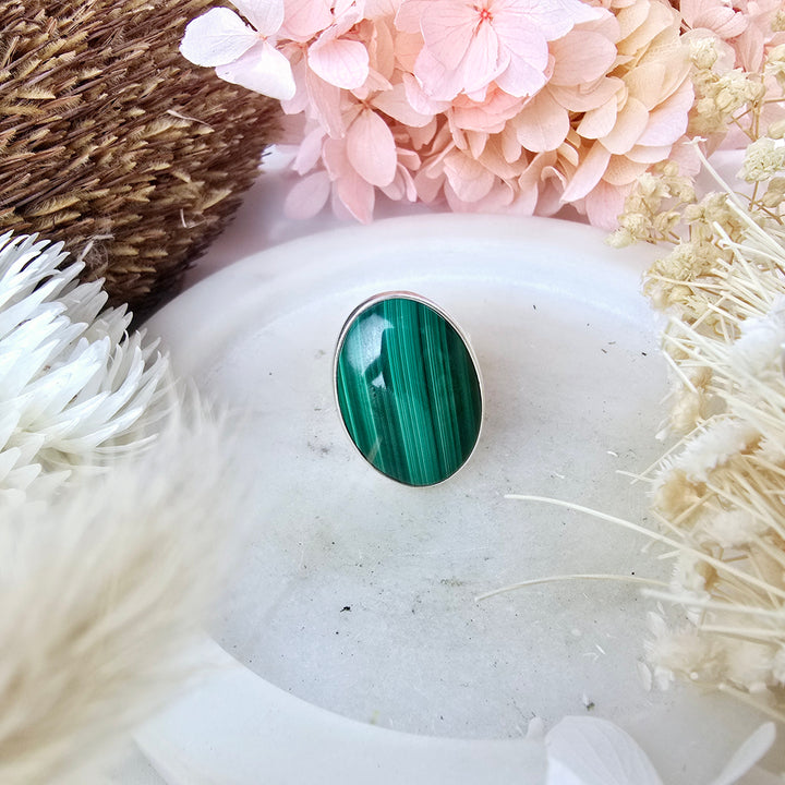 Malachite Silver Ring
