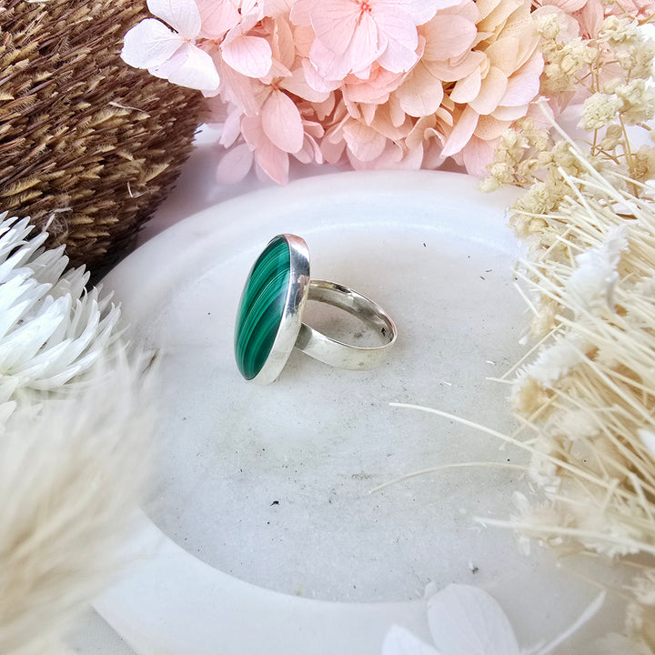 Malachite Silver Ring