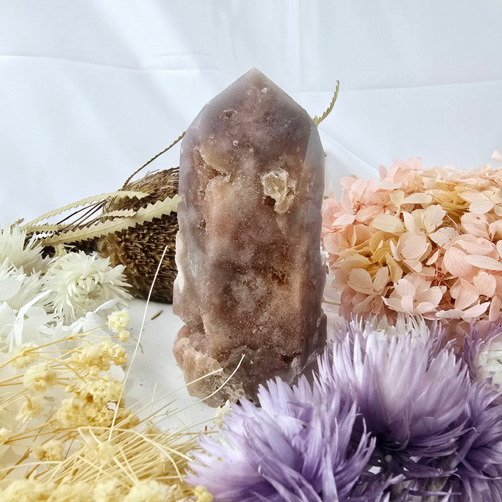 Pink Amethyst Druzy Tower