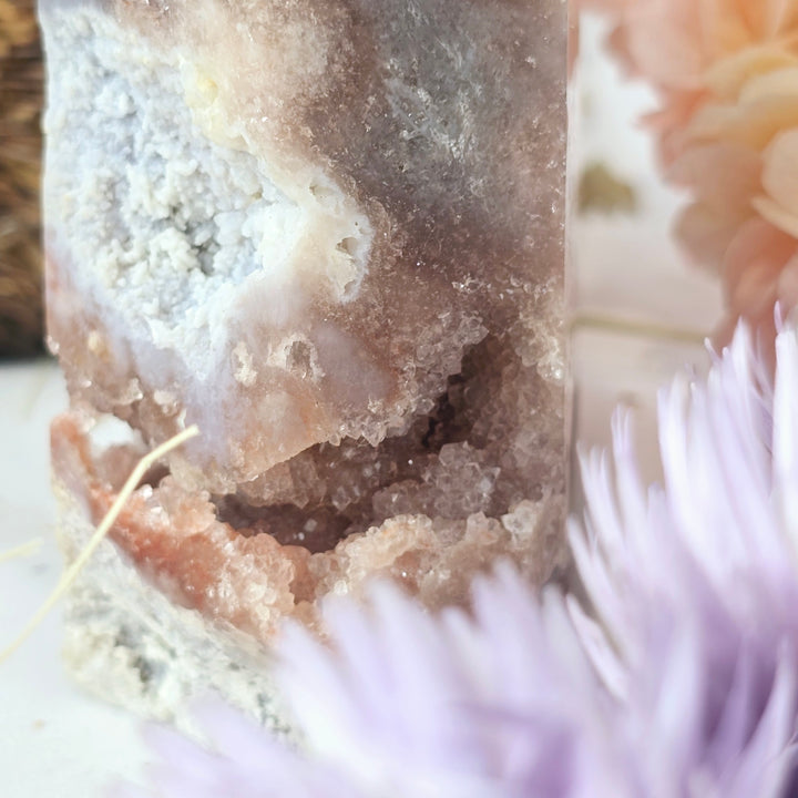 Pink Amethyst Druzy Tower