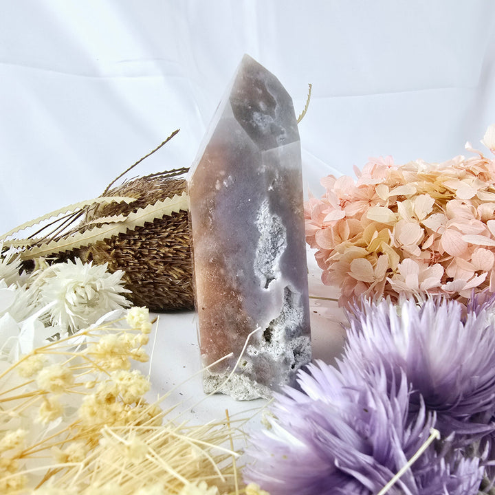 Pink Amethyst Druzy Tower